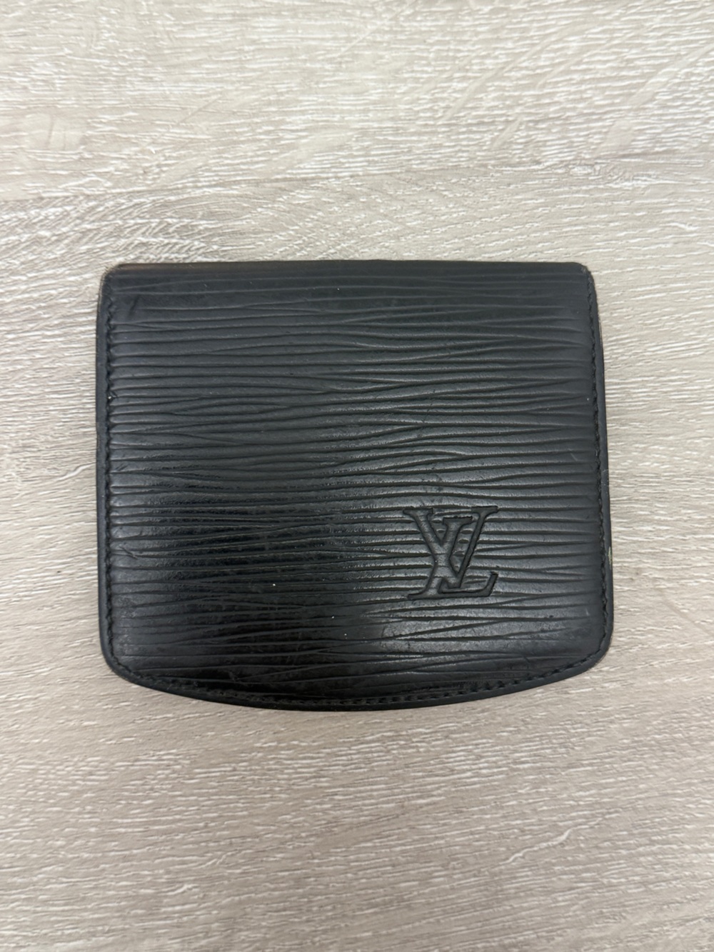 Louis Vuitton Black Epi Leather Compact  Wallet
